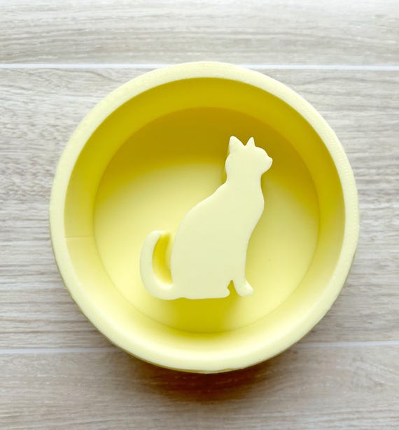 Cat Two-Pour Silicone Soap Mold | Melt and Pour Silicone Mold | Cat Soap Mold