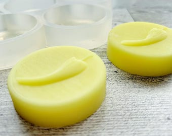 Paprika Butter Silikonform | Form für Wachs, Seife, Schokolade, Bonbons | Lebensmittelsicheres Silikon | 4-fach Würzig