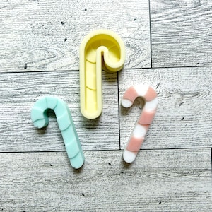 Tiny Candy Cane Silicone Mold | Silicone Embed Mold | Food Grade Silicone Mold | Chocolate Mold | Candy Mold | Christmas Soap Embed Mold