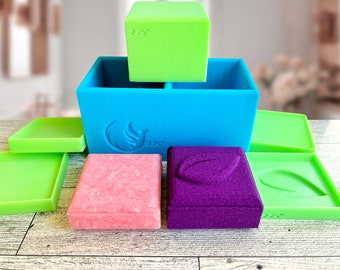 Multi-Bar Shampoo Bar Mold | Multiple Sizes | Multi Bath Bomb Press | Multi Shower Steamer Mold | Multi Shower Melt Mold | Square Mold