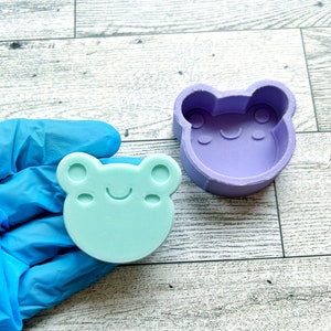 Silicone Mold | Soap Embed Mold | Wax Mold | Frog Face 1 | Food Grade Silicone Mold | Chocolate Mold | Candy Mold