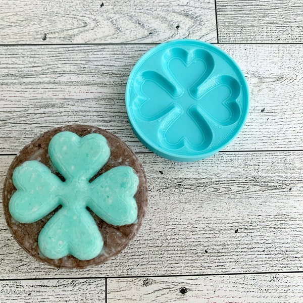 Clover Insert for an Upgradable Mold | Shampoo Bar | Shower Steamer | Bath Bomb Press | St. Patrick's Day | Good Luck | 3D Printed | Solid