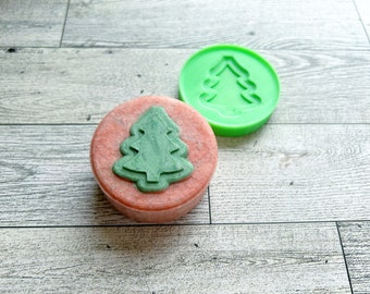 Inserto per albero di Natale per stampo per barra shampoo / Stampo per barra shampoo solido / Stampo per barra Syndet / Stampo per vapore doccia / Albero di pino / Pressa per barra shampoo