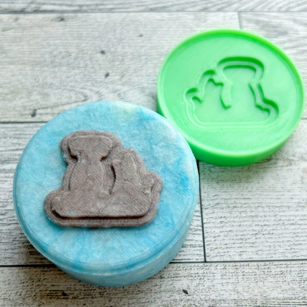 Dog and Cat Insert for Shampoo Bar Mold | Solid Shampoo Bar Mold | Syndet Bar Mold | Shower Steamer Mold | Best Friends | Shampoo Bar Press