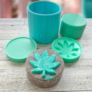 Molde de barra de champú - Actualizable / Barra Syndet / Vaporizador de ducha / Bomba de baño / Champú sólido / Molde / Impreso en 3D / Cáñamo / Prensa manual de cannabis