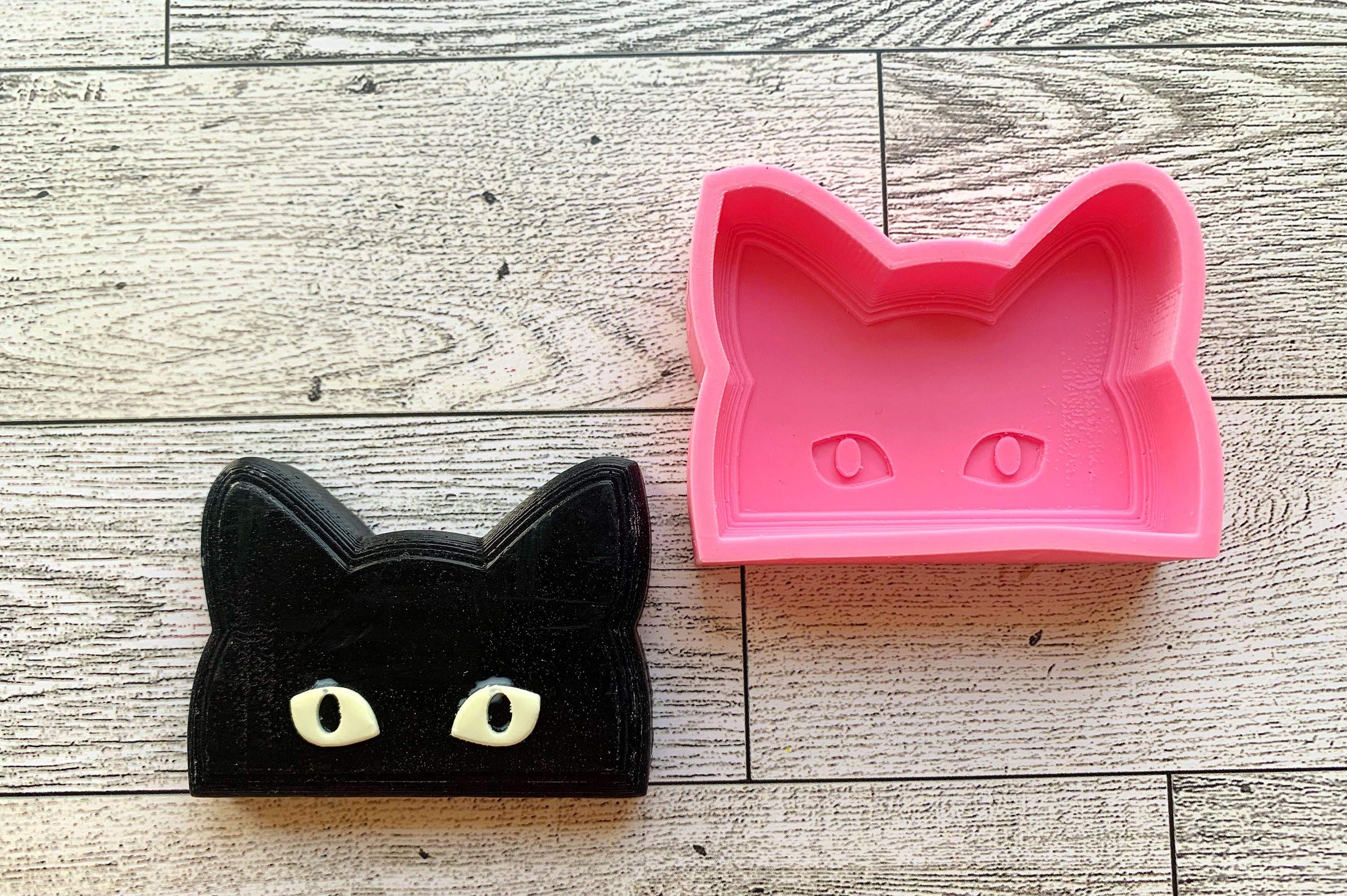 Mold Embed Cat Silicone Mold | Soap Embed Mold | Wax Mold | Candy Mold | Chocolate ...