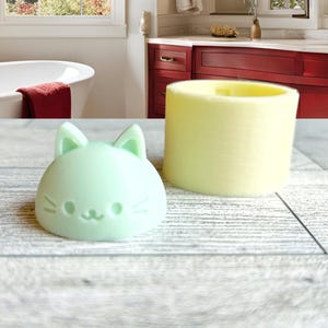 Süße Katze Silikonform | Lebensmittelqualität Silikonform | Schokoladenform | Zuckergussform | Wachs Schmelzform | Seifenform einbetten | Seifenform