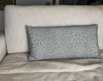 Decorative Pillow, Throw Pillow, Natural Fabric Pillow, Couch Pillow, Bed Pillow, Square Pillow, Textured Pillow, Floral Pillow