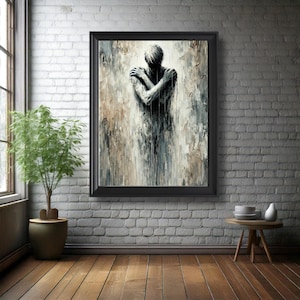 Abstract Portrait Art Canvas Luxury Wall Decor Abstract People Wall Decor Human Painting Faceless Portrait Painting Lovers&#39; oil painting art