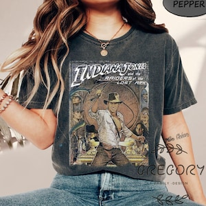 Retro Indiana Jones Adventure Disneyland 1995 Comfort Colors Shirt, Felpa Indiana Jones, Camicia Disneyland Jones, Camicia Stile Vintage