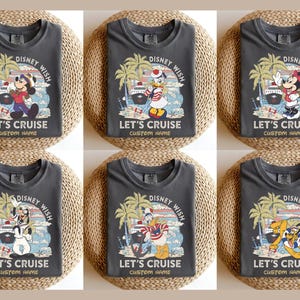 Mickey & Friends Family Cruise Trip Tee, Anpassen aller Charaktere Disney Cruise Shirt, Let's Cruise, Disney Wish Dream Magic Wonder Fantasy