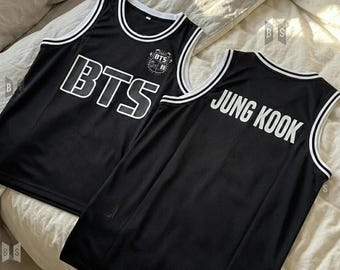 Custom Basketball Jersey Personalized Name Number BTS Fan Lovers Players for Adult , BTS Fan Lovers Kpop Fan Gift for Girl Women