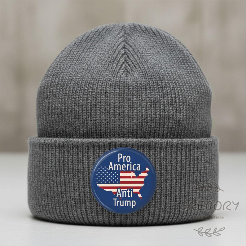 Pro America Anti Trump Pin Button , Political Protest Button , Funny ...