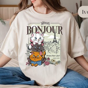 Disney The Aristocats Bonjour since 1970 Shirt, Everybody wants to be a cat tee, Family Vacation Shirt,