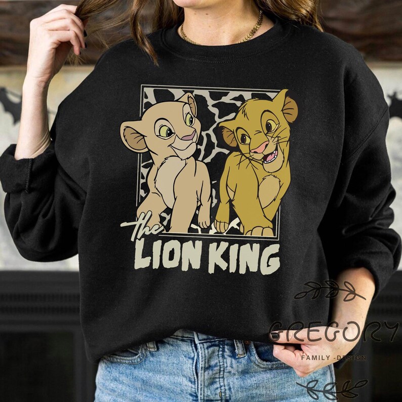 Disney Lion King Simba and Young Nala Hakuna Matata Retro Comfort ...