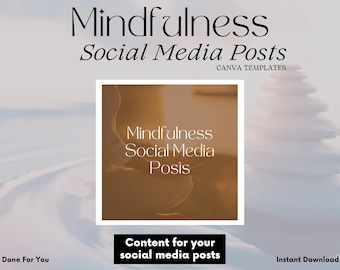 Mindfulness Social Media Posts Instagram | Spiritual Coach Marketing | Life Coach Stories | Holistic Spiritual Content | Mental Health