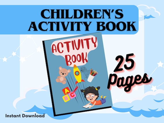 Children's Activity Book | Canva Template | Printable | Editable | Instant Download | Learn Alphabet | Coloring Book