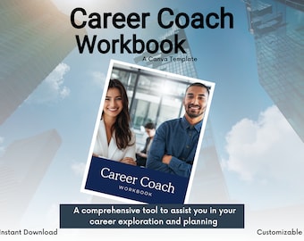 Career Coach Workbook | Career Development | Career Coaching Worksheet | Done For You Worksheets | Canva Template | Coaching Toolkit