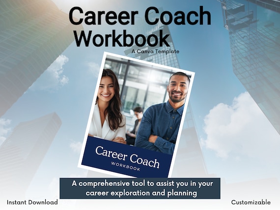 Career Coach Workbook | Career Development | Career Coaching Worksheet | Done For You Worksheets | Canva Template | Coaching Toolkit
