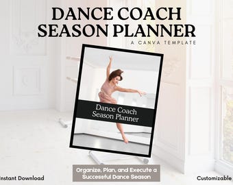 Dance Coach Planner | Dance Teachers And Instructors | Choreography Checklist | Class Scheduler | Dance Team Worksheet | Dance Teacher