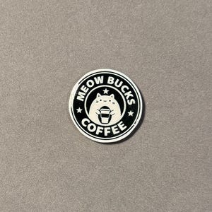 Cat Magnet | Refrigerator Magnets | Cat Lovers Gift | Custom Fridge Magnet | Coffee Lovers | Starbucks