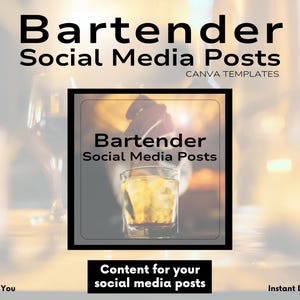 Postagens de Bartenders em Mídias Sociais | Influenciadores de Mixologia | Kit de Branding para Proprietários de Bares | Promoções de Coquetéis | Bartenders Móveis | Marketing para Restaurantes
