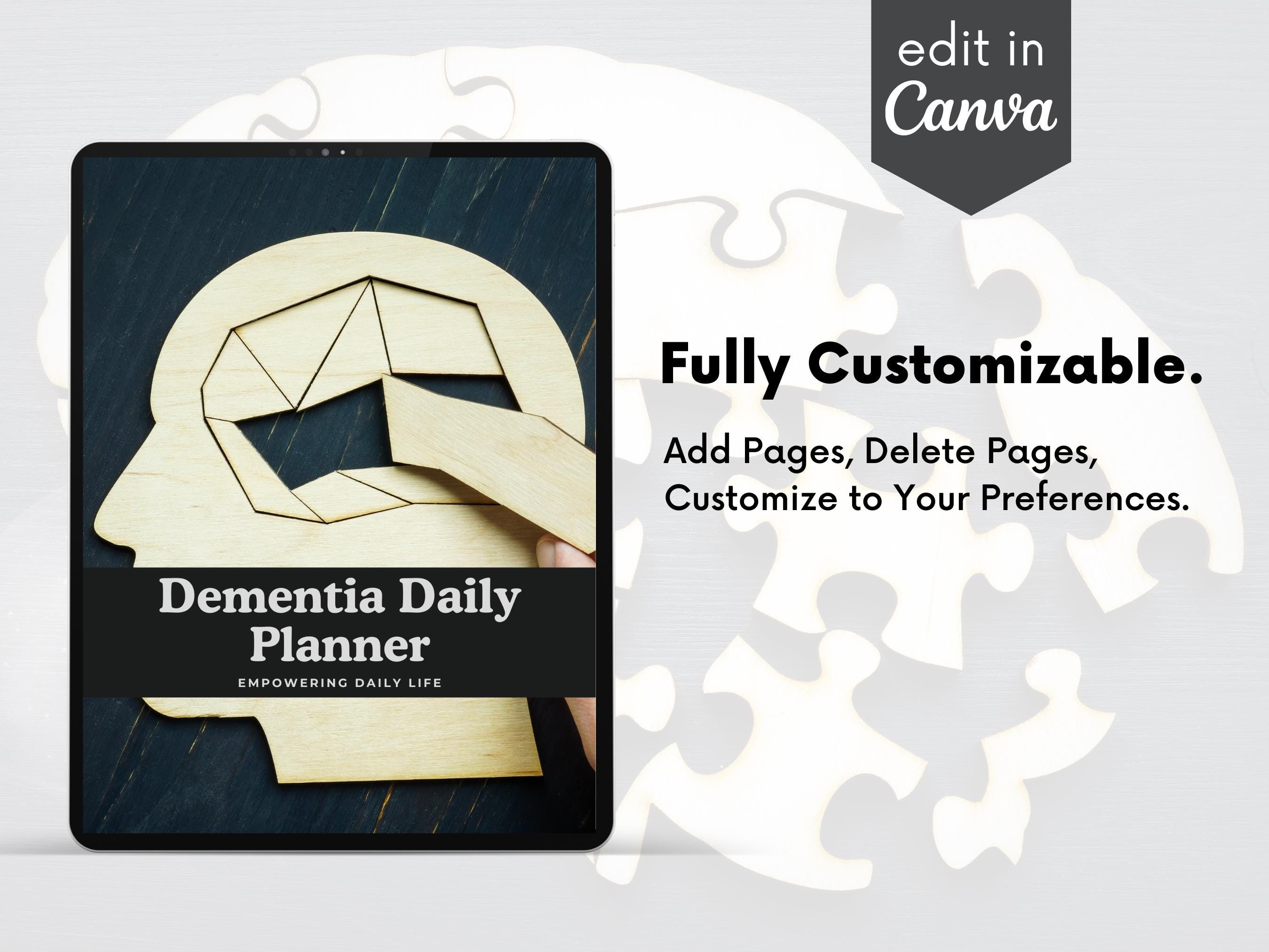 Dementia Daily Planner | Caregiver Resource | Senior Care Plan ...