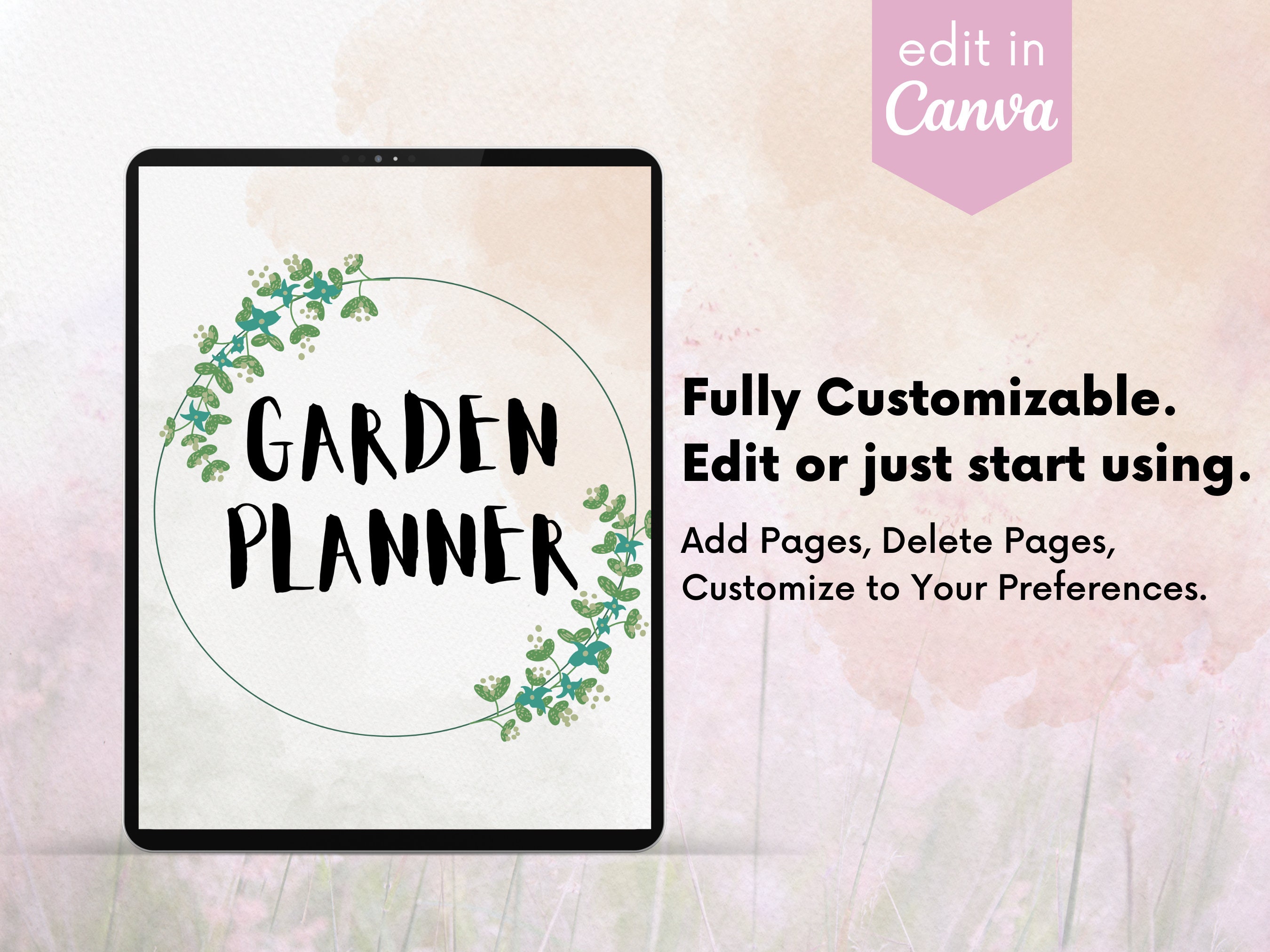 Garden Planner Template for Canva Editable Plant Schedule - Etsy