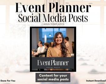 Event Planner Instagram Posts | Party Planning IG Stories | Shower Organizer | Professional Templates | Done For You | Event Coordinator