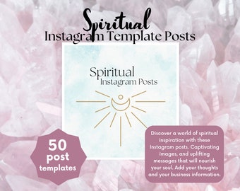 Spiritual Social Media Posts Instagram Template for Canva Editable Highlight Tarot Healing