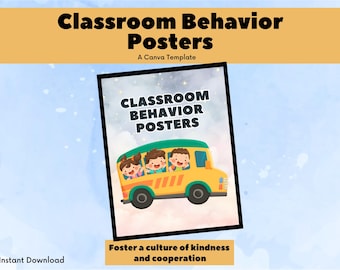 Classroom Behavior Posters | Classroom Rules | Daycare Expectations | Positive Behavior for Kids | Knowledge Chart | Social Learning Skills