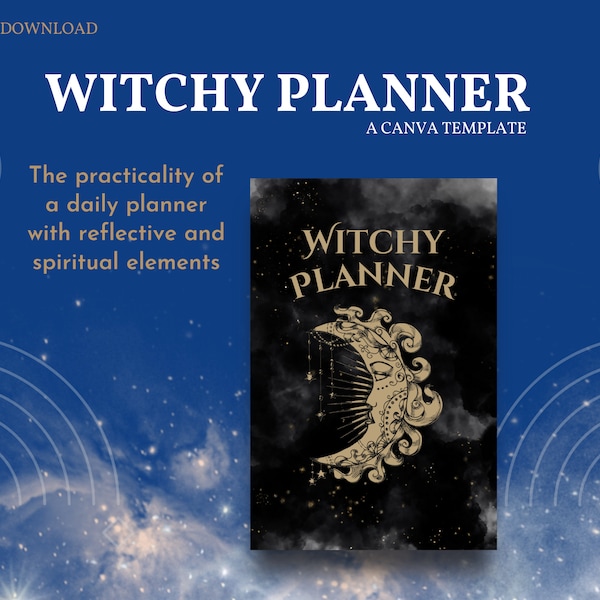 Witchy Planner | Astrology Planner | Tarot Journal | Manifestation | Ritual Calendar | Grimoire Pages | Printable | Digital Download