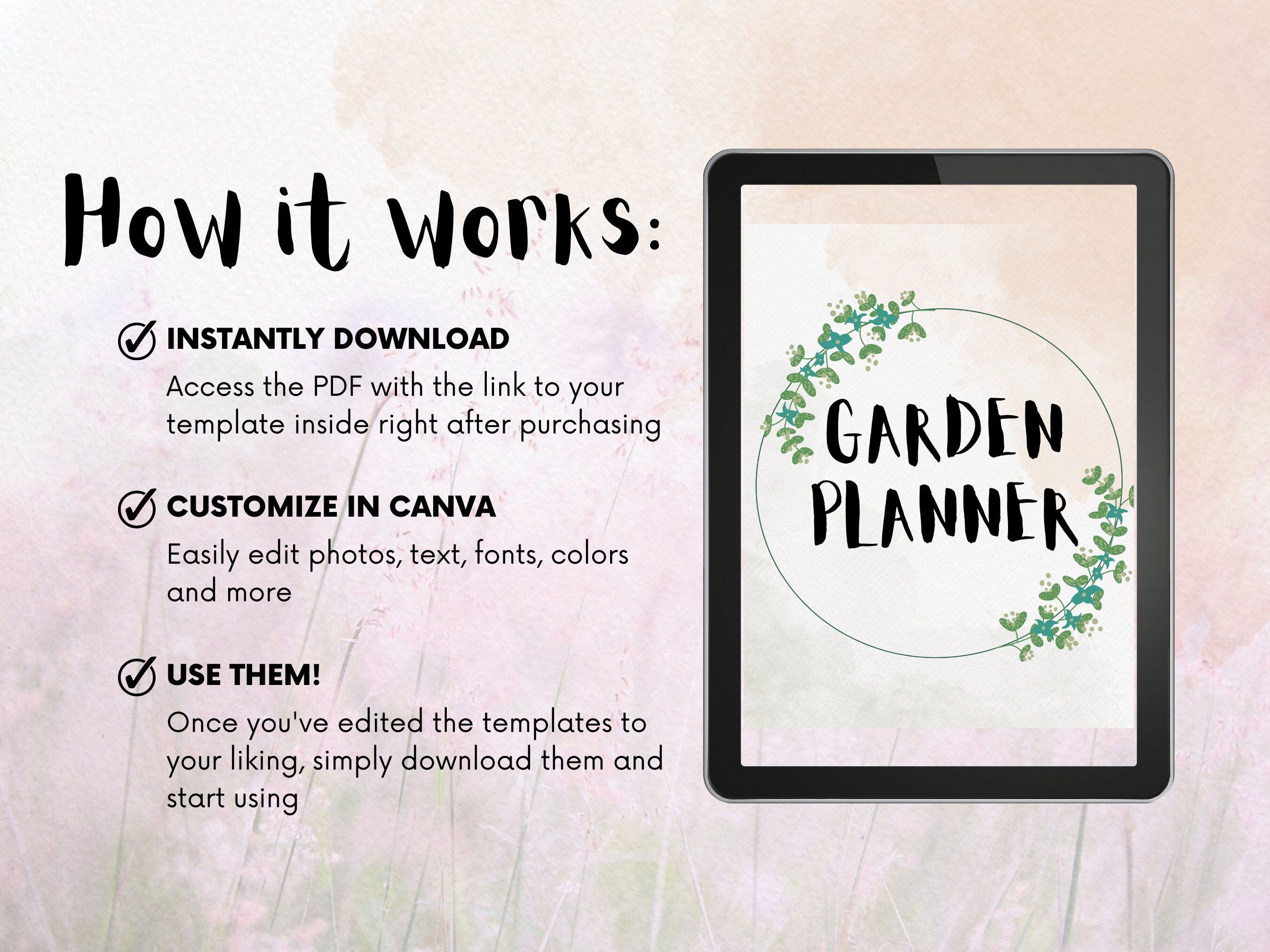 Garden Planner Template for Canva Editable Plant Schedule - Etsy
