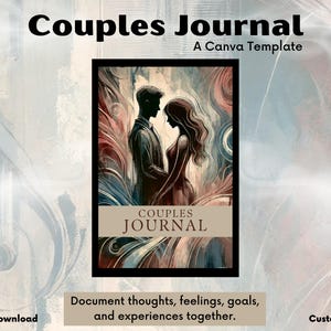Couples Journal | Record Memories | Template for Canva | Relationship Journal | Anniversary Gift | Couple&#39;s Memory Book | Instant Download