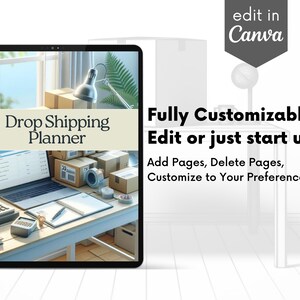 Dropshipping Planner Drop Shipping eBook | Side Hustle Planner Template | Ecommerce Guide | Dropship Vendor | Side Hustle | Digital Download image 2