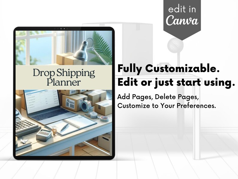 Dropshipping Planner Drop Shipping eBook | Side Hustle Planner Template | Ecommerce Guide | Dropship Vendor | Side Hustle | Digital Download image 2