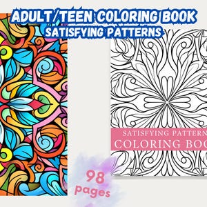 Satisfying Patterns Coloring Book | Relaxing Patterns Coloring Pages | Mindful Geometric | Abstract Floral For Coloring | Digital Coloring