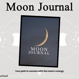 Moon Journal | Moon Calendar | Moon Phases Tracker | Observation Journal | Manifesting Law of Attraction | Full Moon Ritual | Tarot Planner