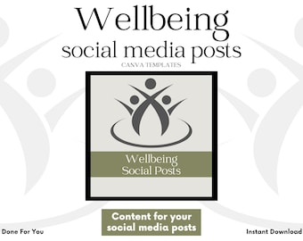 Wellbeing Social Media Posts Instagram | Health and Wellness Branding | Health Coaching | Holistic Life Coach | Mental Health Feed Reels
