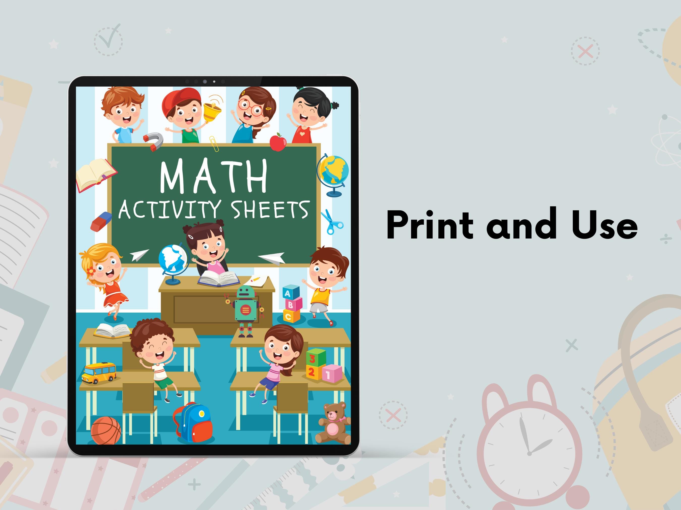 Math Activity Worksheets | Preschool Kindergarten Worksheet ...