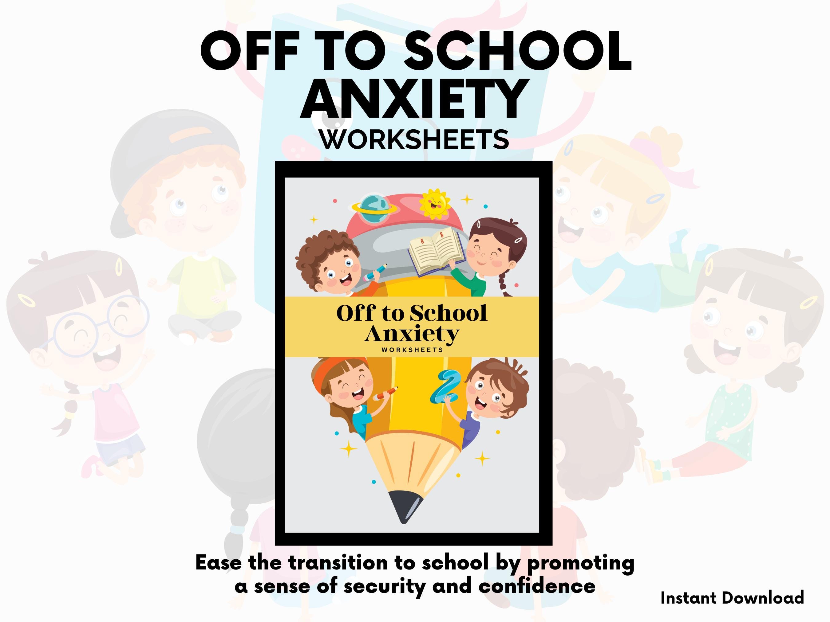 Off to School Anxiety Worksheet | Kids Toolkit | Stress & Coping Strategies | Classroom Anxiety | Printable Worksheets | Back to School