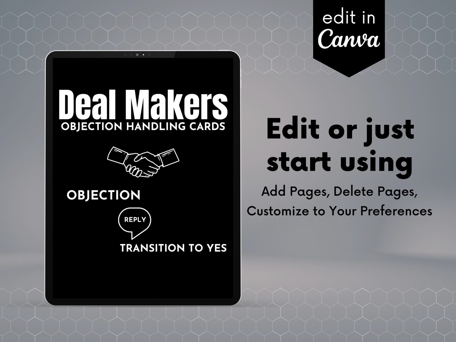Deal Makers Sales Cards Template for Canva Editable Business - Etsy