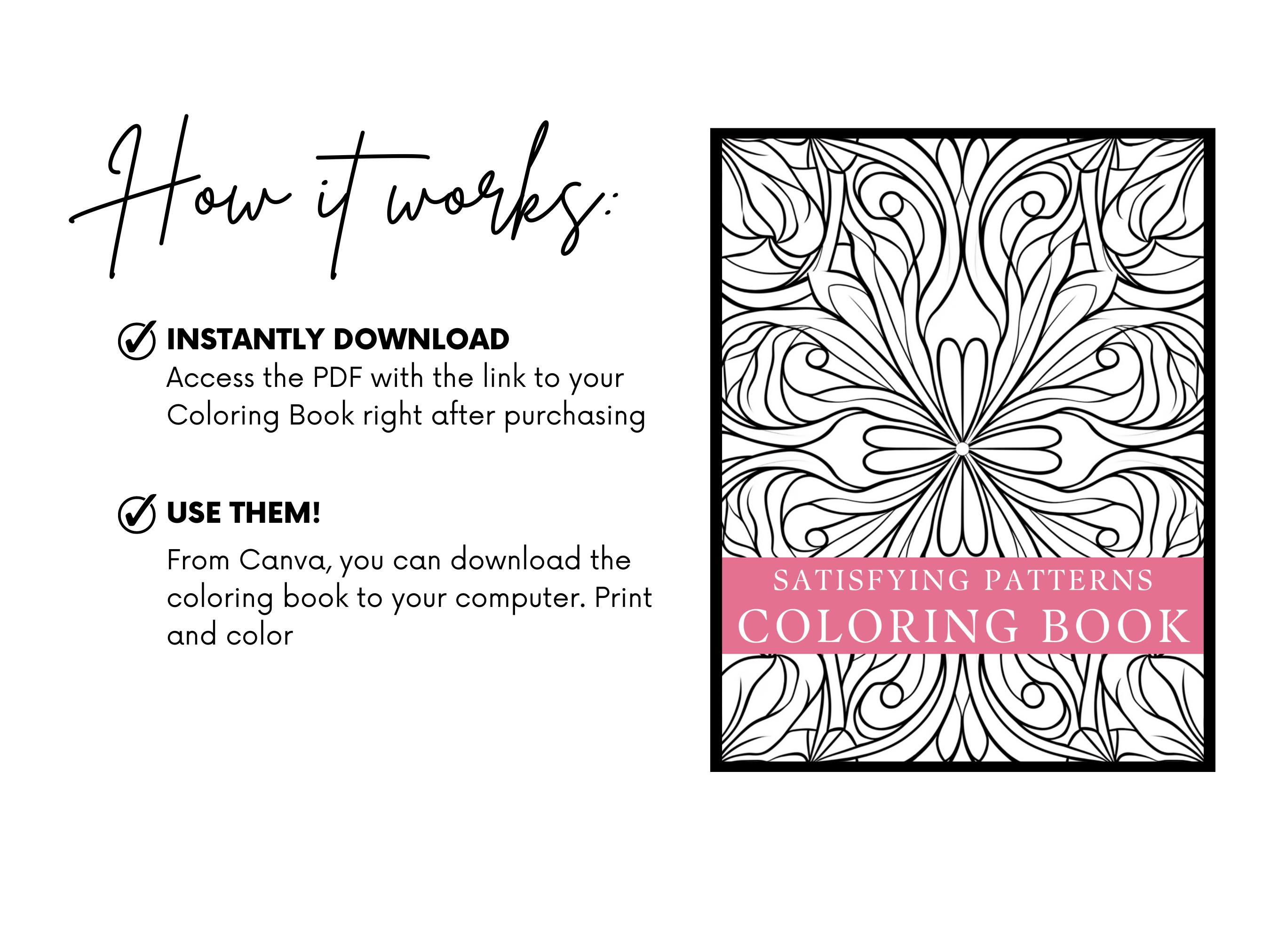Satisfying Patterns Coloring Book | Relaxing Patterns Coloring Pages