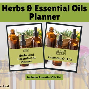 Essential Oils & Herbs Planner | Aromatherapy Wellness Journal | Natural Remedies Health | Herbalism Guide | Apothecary | Holistic Healing