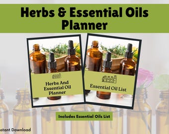 Pianificatore di oli essenziali ed erbe / Diario del benessere dell'aromaterapia / Rimedi naturali per la salute / Guida all'erboristeria / Farmacia / Guarigione olistica