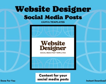 Post Instagram per designer di siti web / Design Marketing / Modelli di web design / Modelli professionali / Fatto per te / Gestori di social media