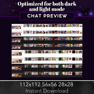 May include: A preview of different sizes of images, including 112x112, 56x56, and 28x28 pixels. The images are optimized for both dark and light mode. The text "AstralArtifacts 101" is repeated multiple times.