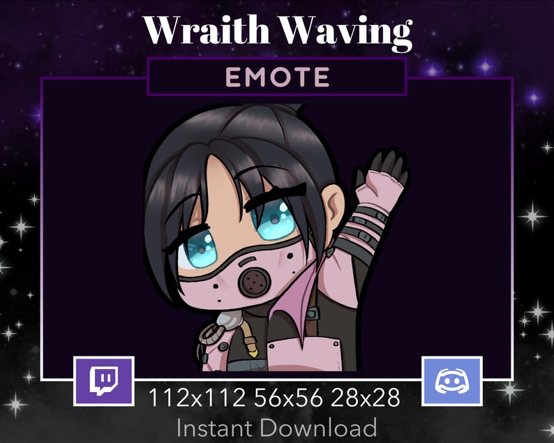 Wraith Text Apex Legends Emote Wraith Void Specialist Hi, Hey, Waving. Emote Twitch ...