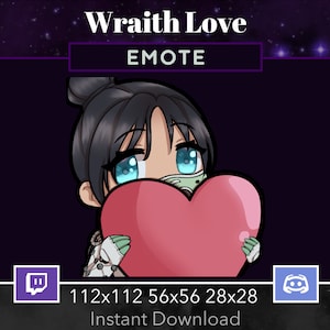 Apex Legends Emote Wraith Quarantine 722 Love Heart. Emote Twitch, Emote Discord, Stream, Gaming