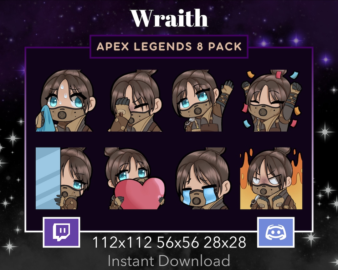 Apex Legends Wraith Airship Assassin 8 Pack, Bundle. Emote, Twitch ...